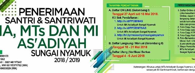 Info Pendataran Santri As’adiyah Sungai Nyamuk Tahun 2018 Pendidikan