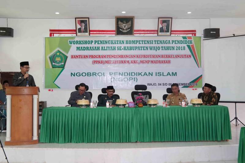 Kan Kemenag Sulsel Buka Acara Workshop Pertama Kalinya di Wajo