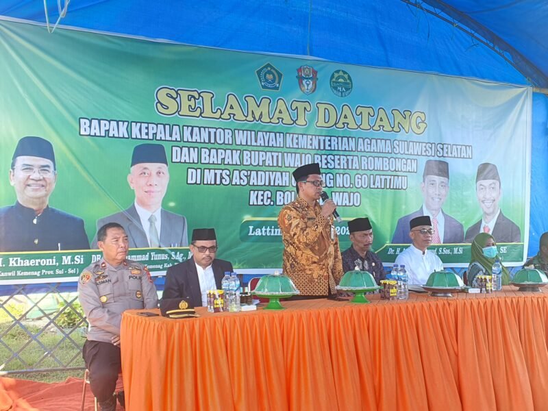 Peletakan Batu Pertama Pembangunan MTs Lattimu, PP As'adiyah Menyampaikan Terima kasih Kepada Semua Pihak