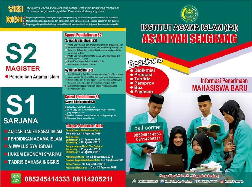 IAI As'adiyah Terima Calon Mahasiswa Baru