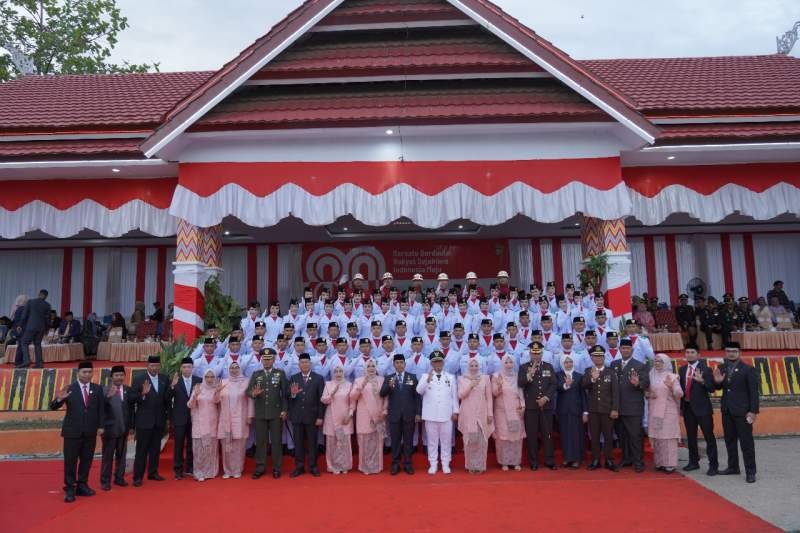 5 Santri MAS As’adiyah Putri Pusat Sengkang Terpilih sebagai Paskib Kabupaten Wajo