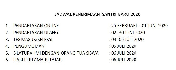 Informasi Pendaftaran Santri As'adiyah Tahun Ajaran 2020/2021