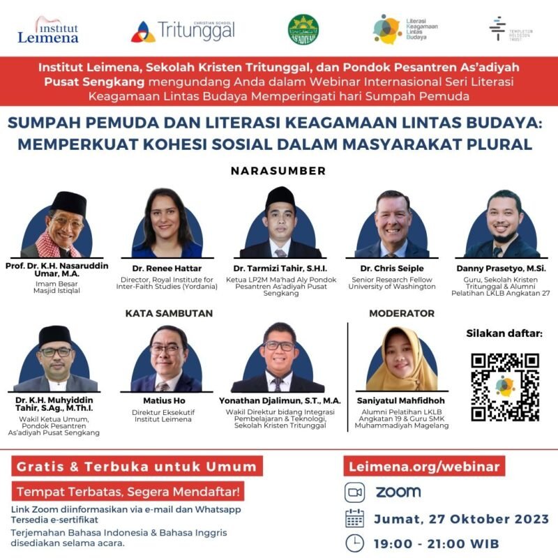 3000 Peserta dari 28 Negara Hadir dalam Webinar Sumpah Pemuda dan Literasi Keagamaan Lintas Budaya: Memperkuat Kohesi Sosial dalam Masyarakat Plural