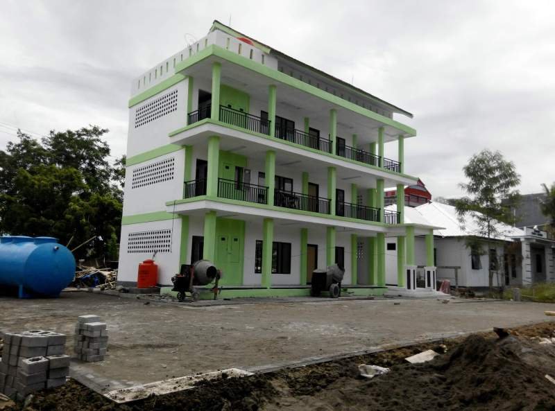 Pembangunan Gedung Asrama Santri Mulai Rampung