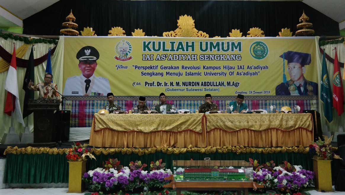 Gubernur Sulsel Prof. Nurdin Abdullah Bawakan Kuliah Umum di IAI As'adiyah
